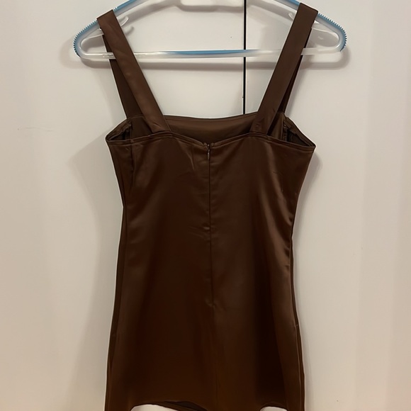 Silk brown Pac-sun mini dress. Size XS! - Picture 3 of 3